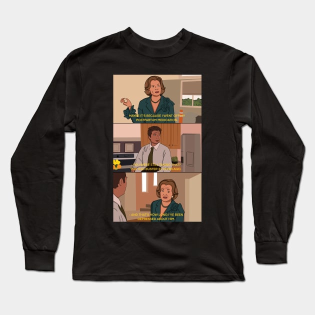 Arrested Development Funny Scene Fan Art Long Sleeve T-Shirt by taheldesigns